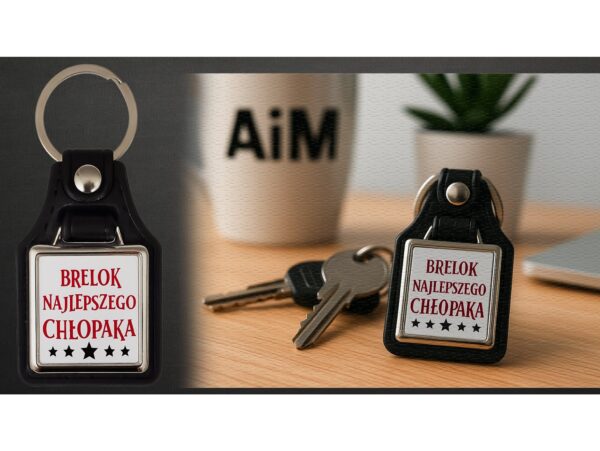 BRELOK DLA CHŁOPAKA - brelok najlepszego chłopaka kwadrtowy