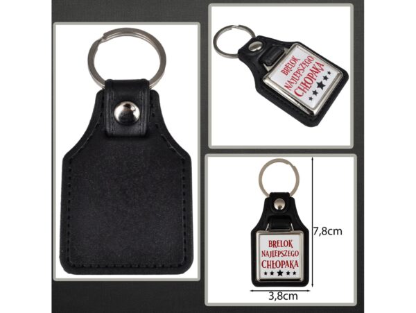 BRELOK DLA CHŁOPAKA - brelok najlepszego chłopaka kwadrtowy