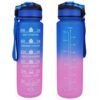 BUTELKA BIDON NA WODĘ 1L MOTYWACYJNA - różowo-niebieski