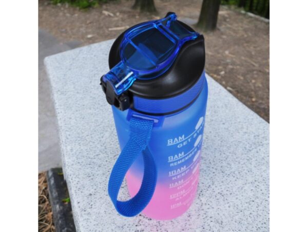 BUTELKA BIDON NA WODĘ 1L MOTYWACYJNA - różowo-niebieski