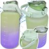 BUTELKA MOTYWACYJNA NA WODĘ BIDON 1,5L - limonkowo-fioletowy