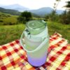 BUTELKA MOTYWACYJNA NA WODĘ BIDON 1,5L - limonkowo-fioletowy