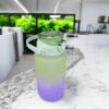 BUTELKA MOTYWACYJNA NA WODĘ BIDON 1,5L - limonkowo-fioletowy