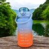 BUTELKA MOTYWACYJNA NA WODĘ BIDON 1,5L - niebiesko-pomarańczowy