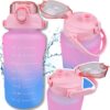 BUTELKA MOTYWACYJNA NA WODĘ BIDON 1,5L - różowo-niebieski