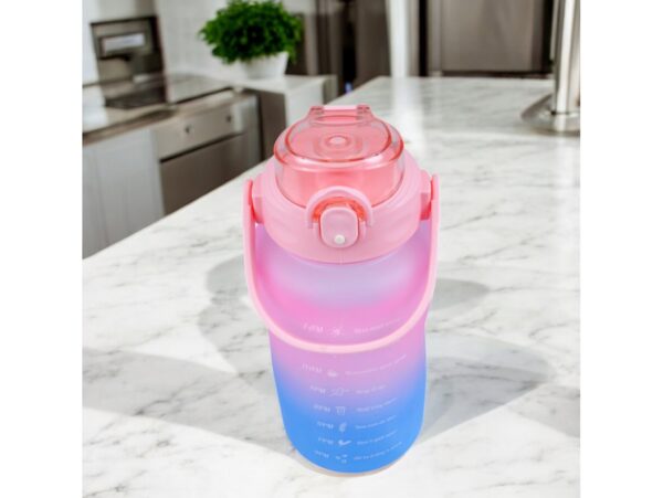 BUTELKA MOTYWACYJNA NA WODĘ BIDON 1,5L - różowo-niebieski