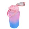 BUTELKA MOTYWACYJNA NA WODĘ BIDON 1,5L - różowo-niebieski