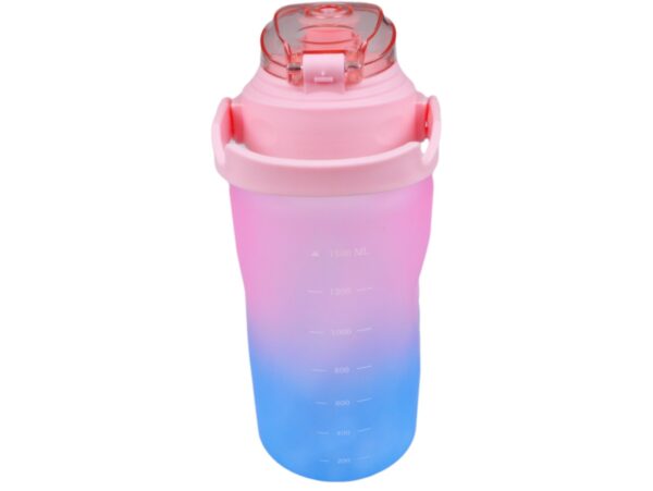 BUTELKA MOTYWACYJNA NA WODĘ BIDON 1,5L - różowo-niebieski