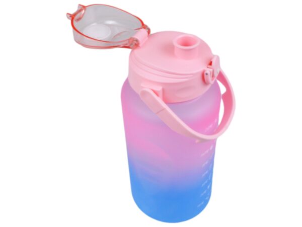 BUTELKA MOTYWACYJNA NA WODĘ BIDON 1,5L - różowo-niebieski