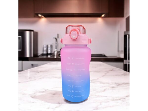 BUTELKA MOTYWACYJNA NA WODĘ BIDON 1,5L - różowo-niebieski
