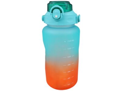 BUTELKA MOTYWACYJNA NA WODĘ BIDON 1,5L - zielono-pomaranczowy