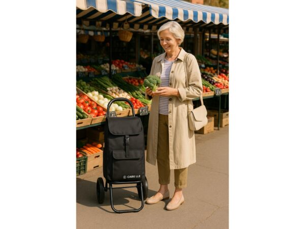 CARELLE TOSCA WÓZEK NA ZAKUPY CZARNY /TOSCA RS-2472 CZARNY 5905718021796