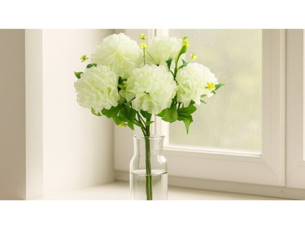 CHRYZANTEMA BUKIET 5 KWIATÓW 59cm - ecru