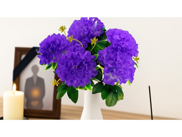 CHRYZANTEMA BUKIET 5 KWIATÓW 59cm - fioletowy