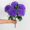 CHRYZANTEMA BUKIET 5 KWIATÓW 59cm - fioletowy