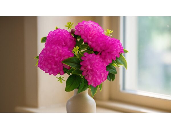 CHRYZANTEMA BUKIET 5 KWIATÓW 59cm - różowy