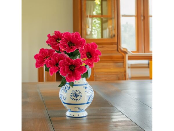 CHRYZANTEMA BUKIET 6 KWIATÓW 55cm - biało-różowy