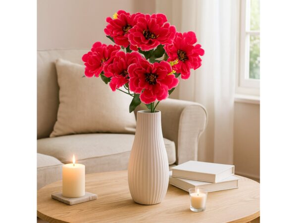 CHRYZANTEMA BUKIET 6 KWIATÓW 55cm - biało-różowy