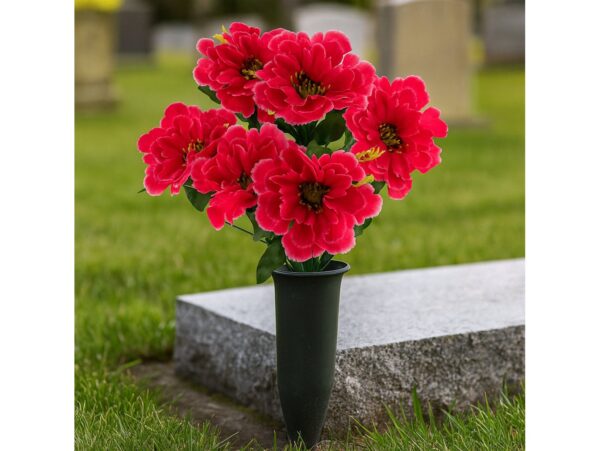 CHRYZANTEMA BUKIET 6 KWIATÓW 55cm - biało-różowy