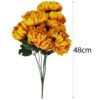 CHRYZANTEMA BUKIET 9 KWIATÓW 48cm - żółto-rudy