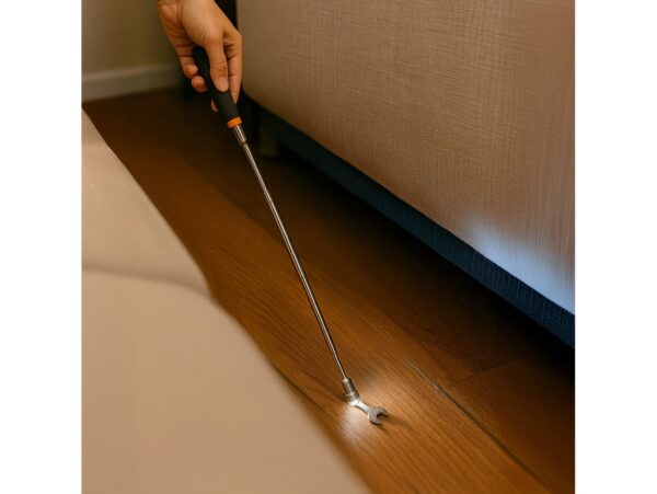 CHWYTAK TELESKOPOWY MAGNES Z LATARKĄ LED