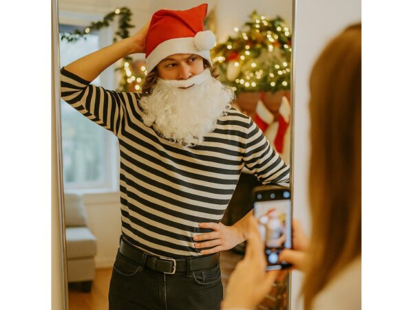 CZAPKA MIKOŁAJA Z BRODĄ