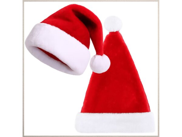 CZAPKA ŚWIĘTEGO MIKOŁAJA PLUSZOWA