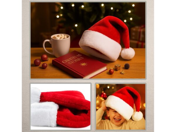 CZAPKA ŚWIĘTEGO MIKOŁAJA PLUSZOWA