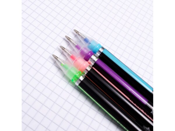 DŁUGOPISY ŻELOWE KOLOROWE NEONOWE ZESTAW 12 SZTUK