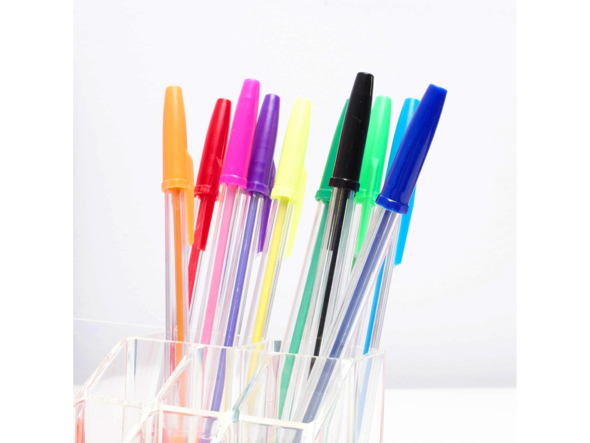 DŁUGOPISY TRADYCYJNE 10SZT - kolorowy