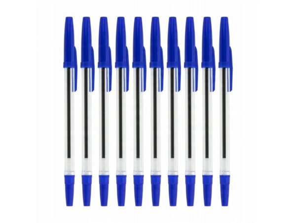 DŁUGOPISY TRADYCYJNE 10SZT - niebieski