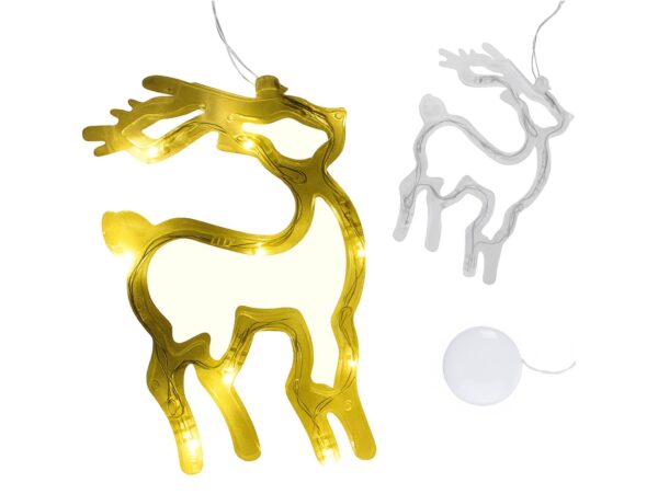 DEKORACJA NA OKNO LED BOŻE NARODZENIE 22x22 - renifer