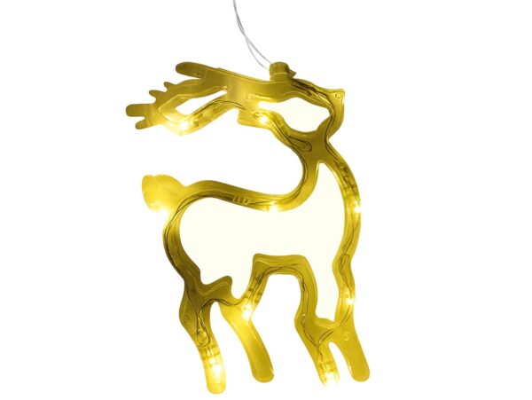 DEKORACJA NA OKNO LED BOŻE NARODZENIE 22x22 - renifer