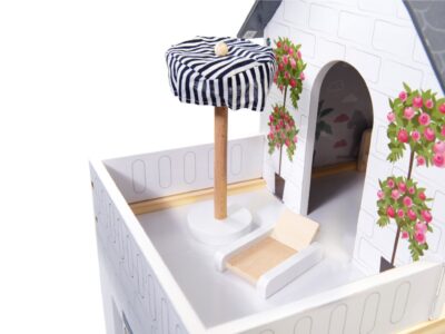 DOMEK DLA LALEK DREWNIANY MDF LED 78CM