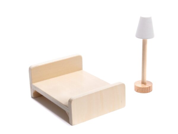 DOMEK DLA LALEK DREWNIANY MDF LED 78CM