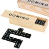 DOMINO 28 X DREWNIANE KLOCKI GRA RODZINNA PUDEŁKO