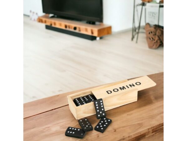 DOMINO 28 X DREWNIANE KLOCKI GRA RODZINNA PUDEŁKO