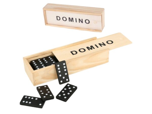 DOMINO 28 X DREWNIANE KLOCKI GRA RODZINNA PUDEŁKO