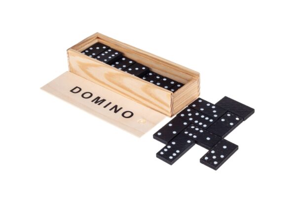 DOMINO 28 X DREWNIANE KLOCKI GRA RODZINNA PUDEŁKO