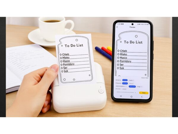 DRUKARKA MINI TERMICZNA DO ZDJĘĆ NOTATEK BLUETOOTH