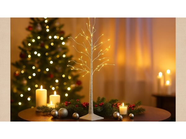 DRZEWKO LED ŚWIĄTECZNE BRZOZA 60x10CM