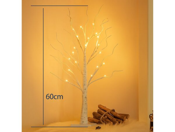 DRZEWKO LED ŚWIĄTECZNE BRZOZA 60x10CM