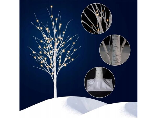 DRZEWKO LED ŚWIĄTECZNE BRZOZA 60x10CM