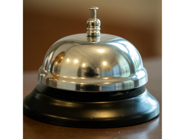 DZWONEK RECEPCYJNY 8,5CM - srebrny