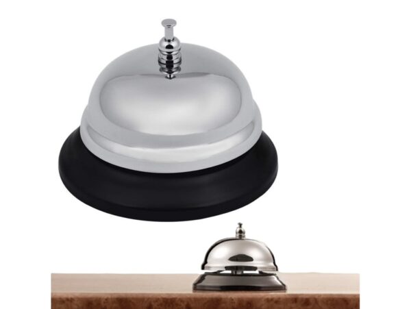 DZWONEK RECEPCYJNY 8,5CM - srebrny