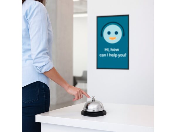 DZWONEK RECEPCYJNY 8,5CM - srebrny