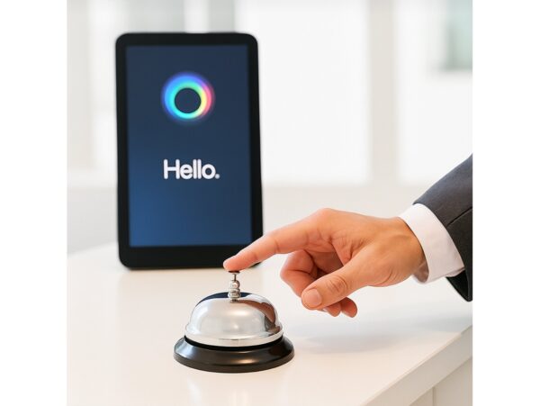 DZWONEK RECEPCYJNY 8,5CM - srebrny