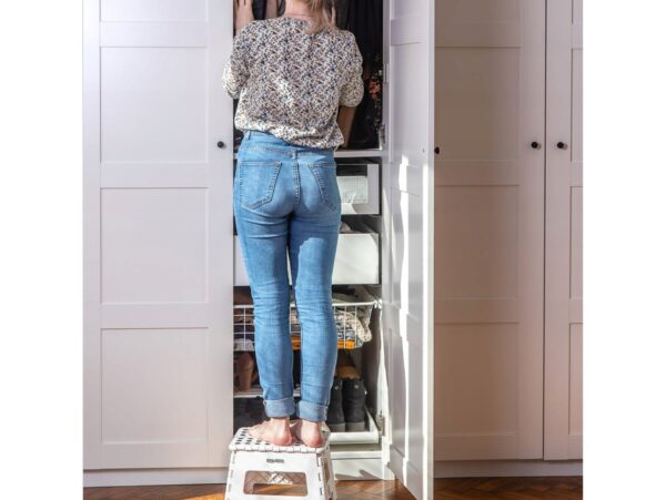 EASYFORM TABORET STOŁEK SKŁADANY 22CM - biały