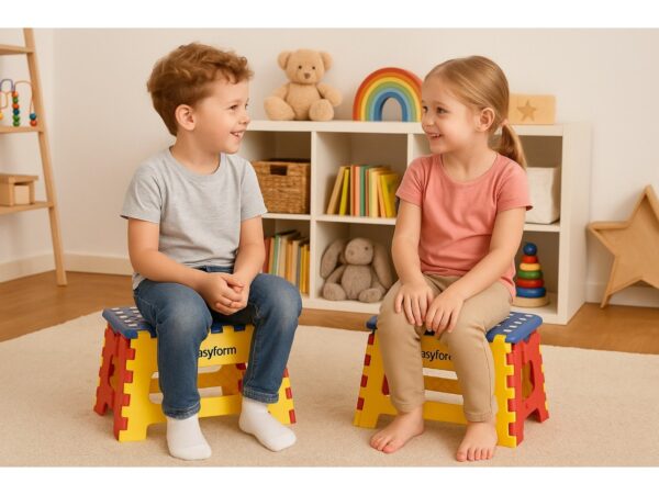 EASYFORM TABORET STOŁEK SKŁADANY 22CM - multikolor