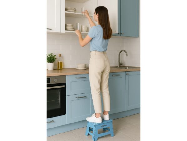 EASYFORM TABORET STOŁEK SKŁADANY 22CM - niebieski